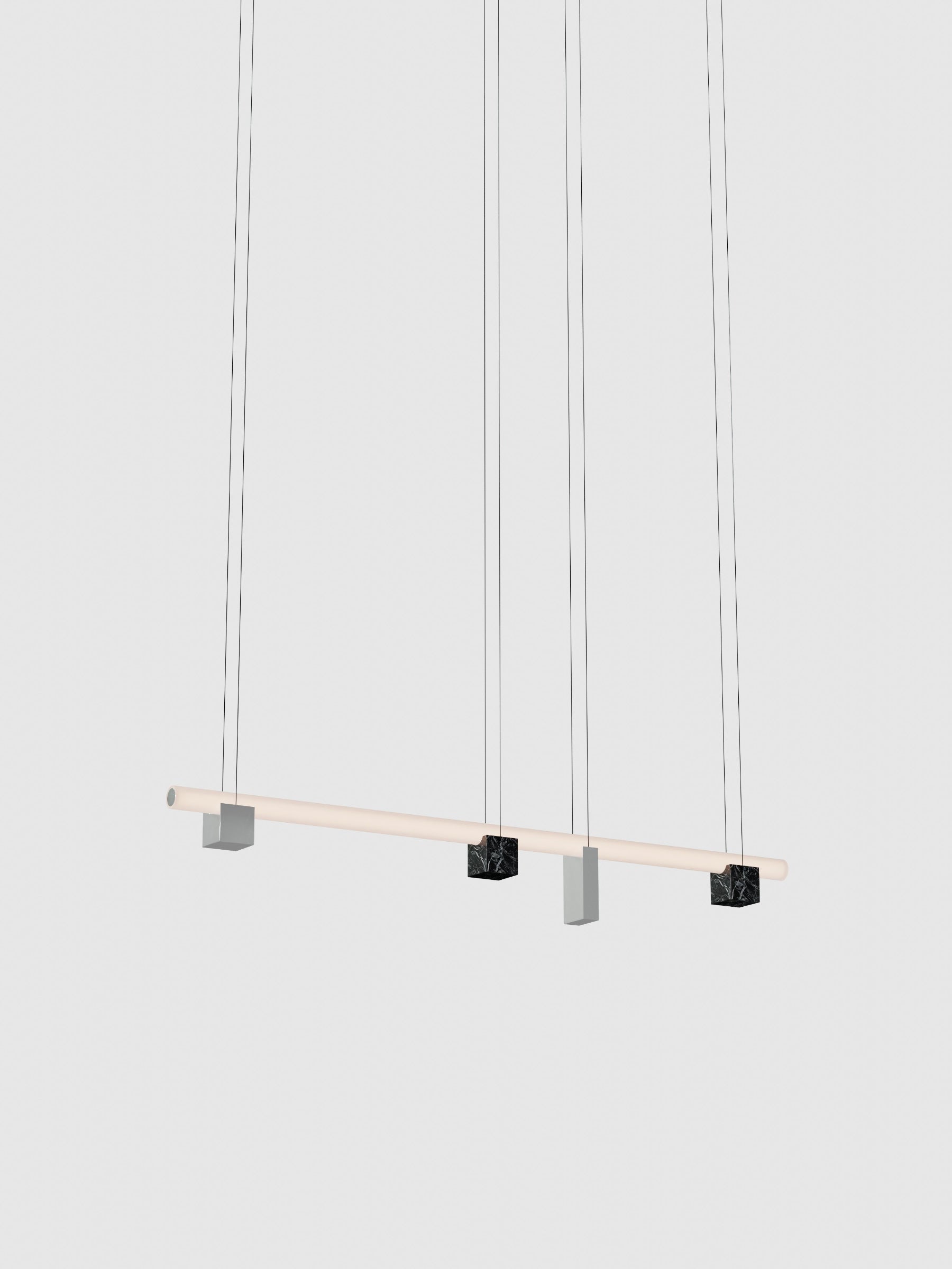 Polished Aluminum + Black Marquina