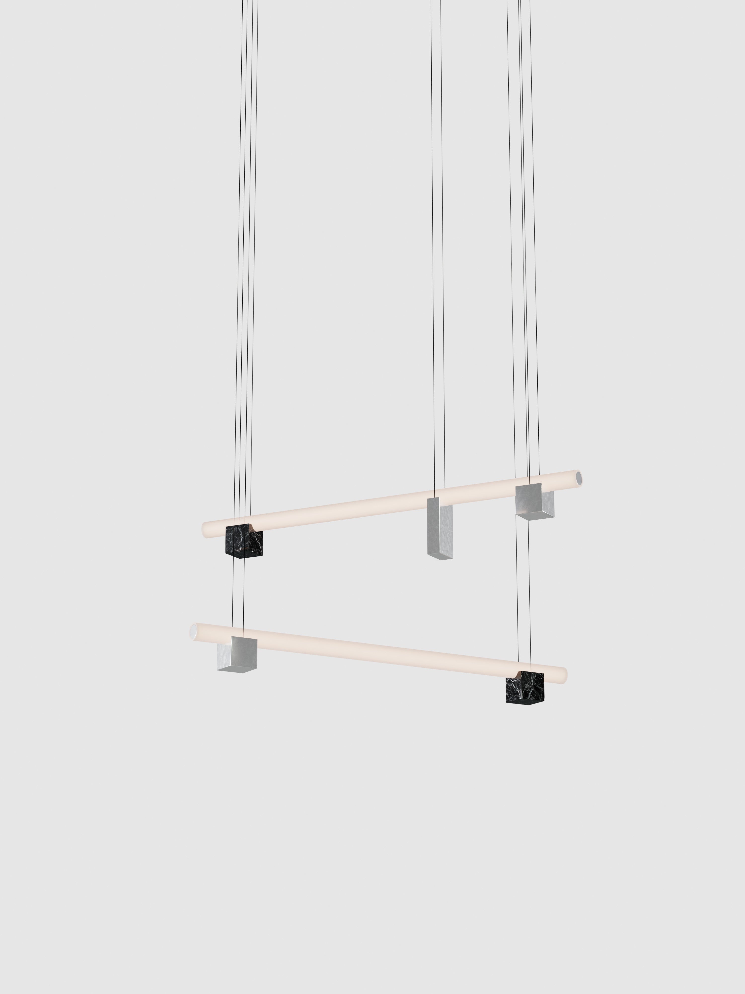 P1 - Black Marquina + Polished Aluminium