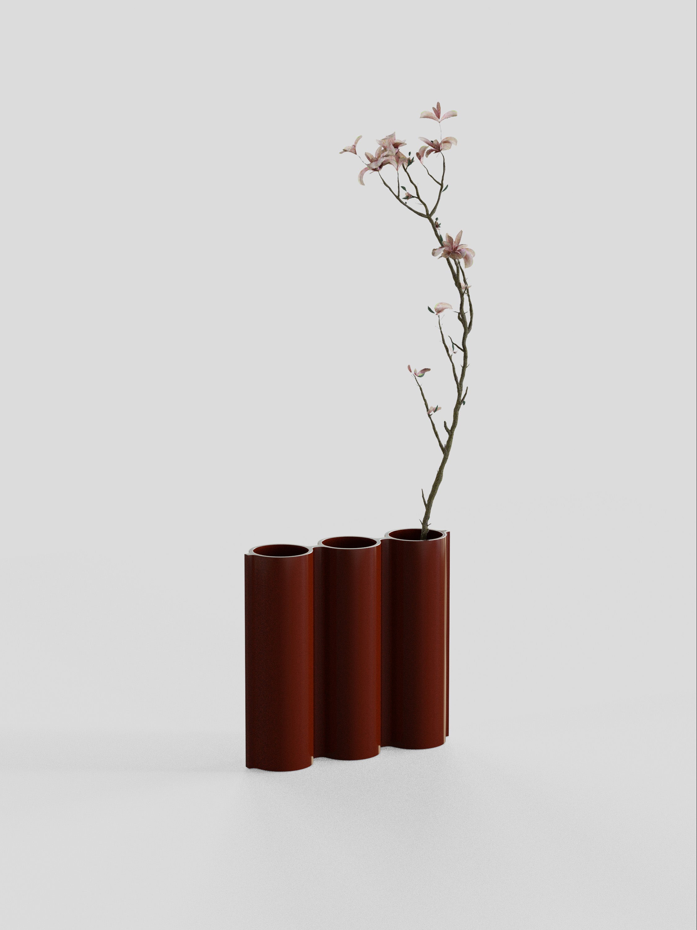 Silo Vase 3VJ - Finish - Glossy Oxblood