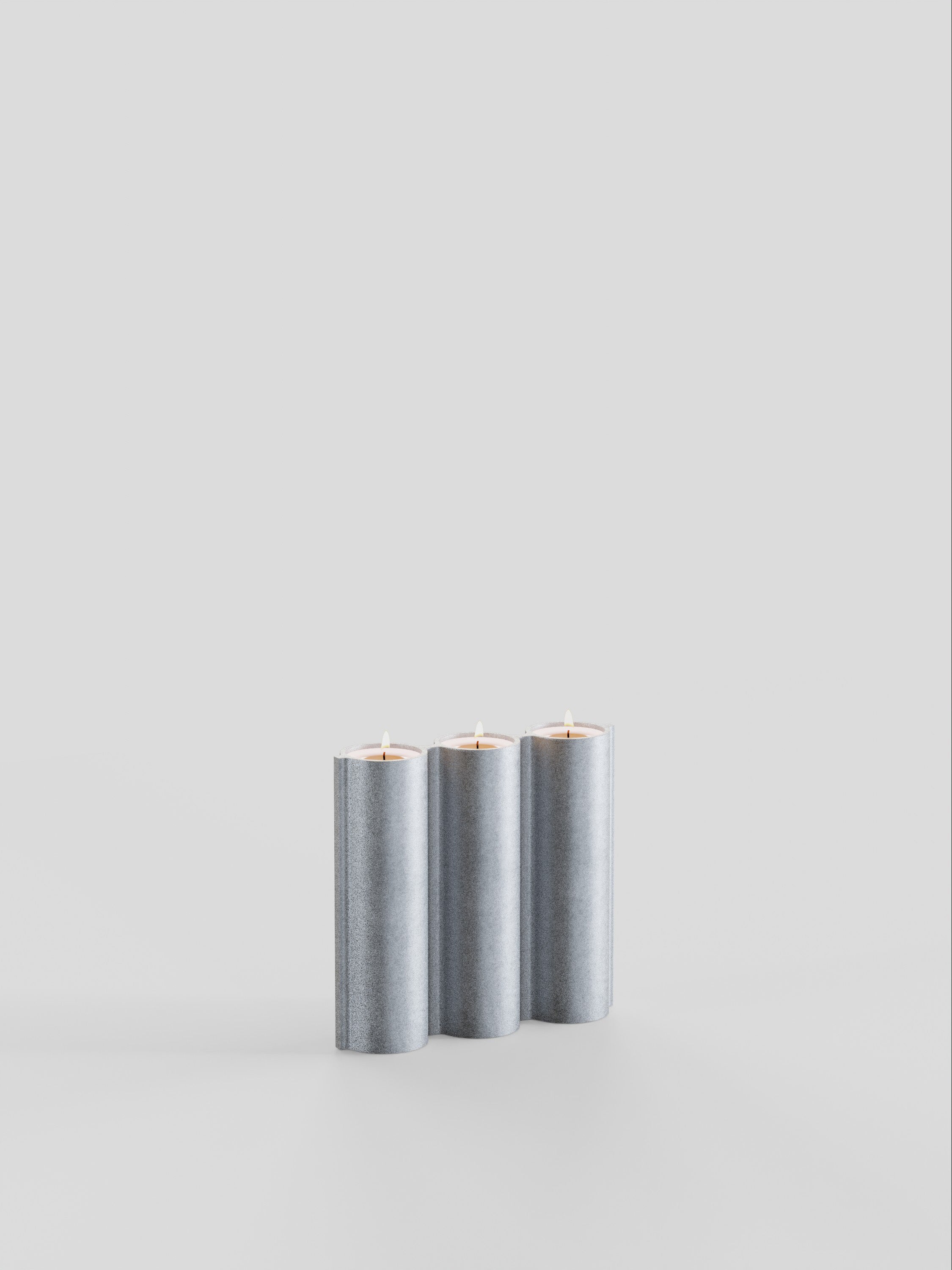 Silo Vase 3VJ - Finish - Tumbled Aluminum