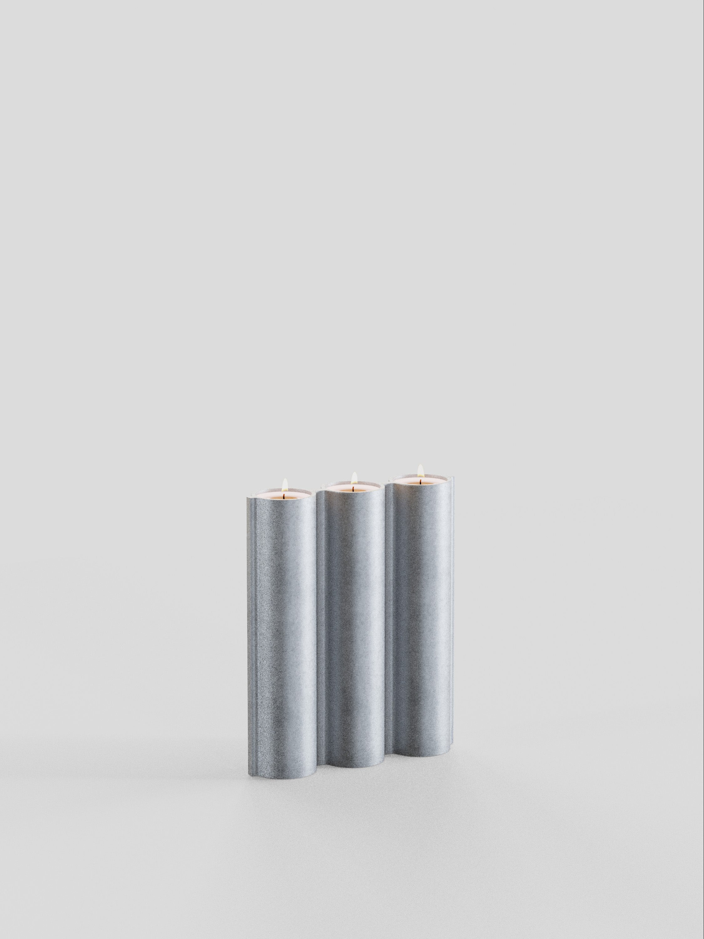 Silo Vase 3VK - Finish - Tumbled Aluminum