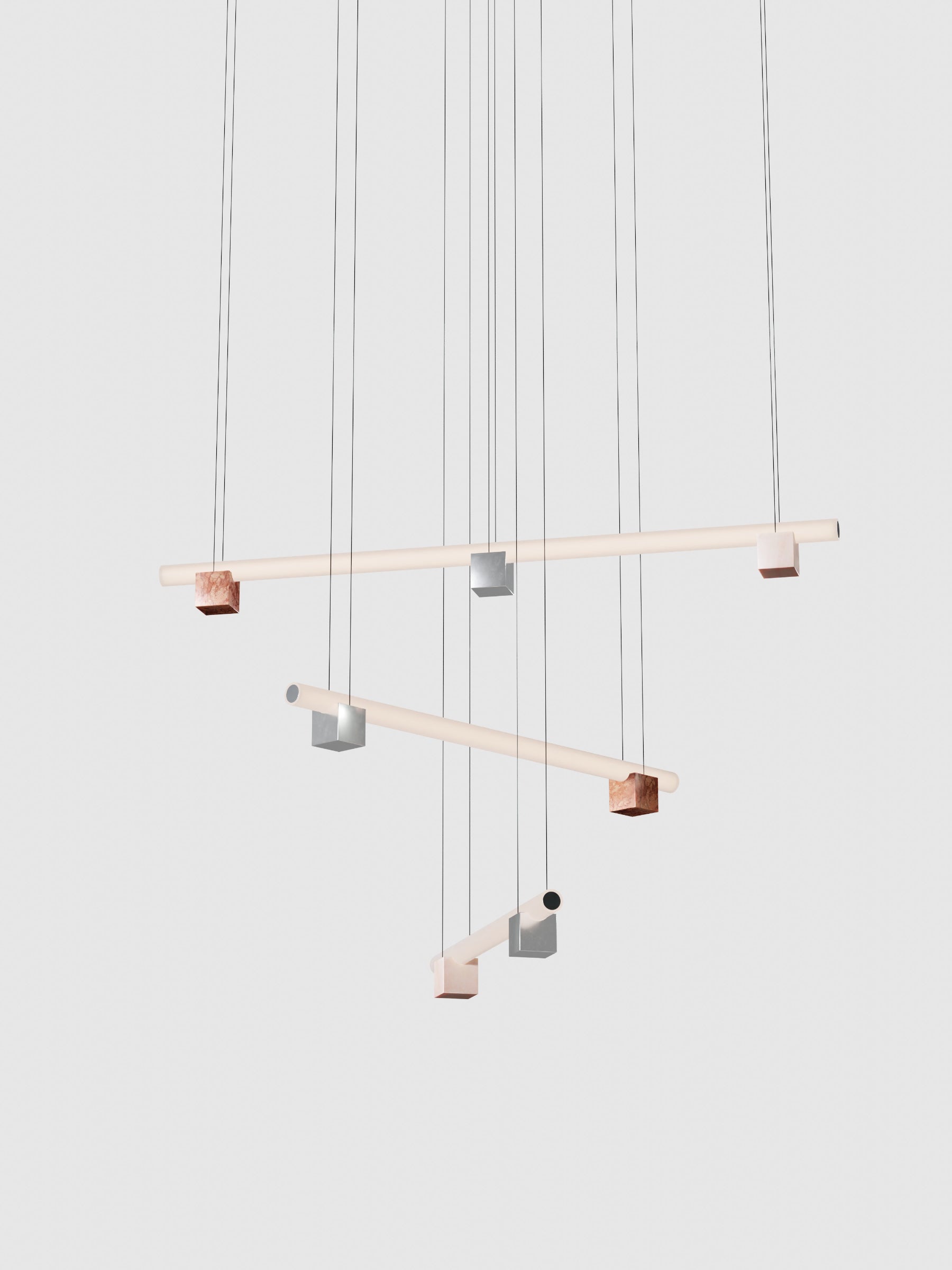 P3 - Pink Portugal + Polished Aluminium + Red Negrais